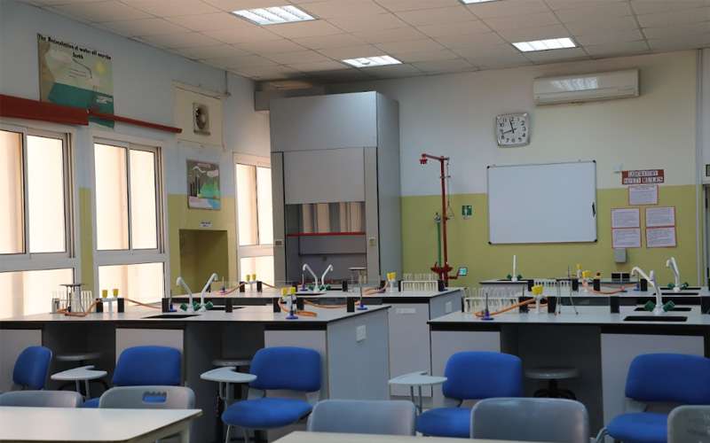 The Science Lab room at The Cambridge School Doha Qatar